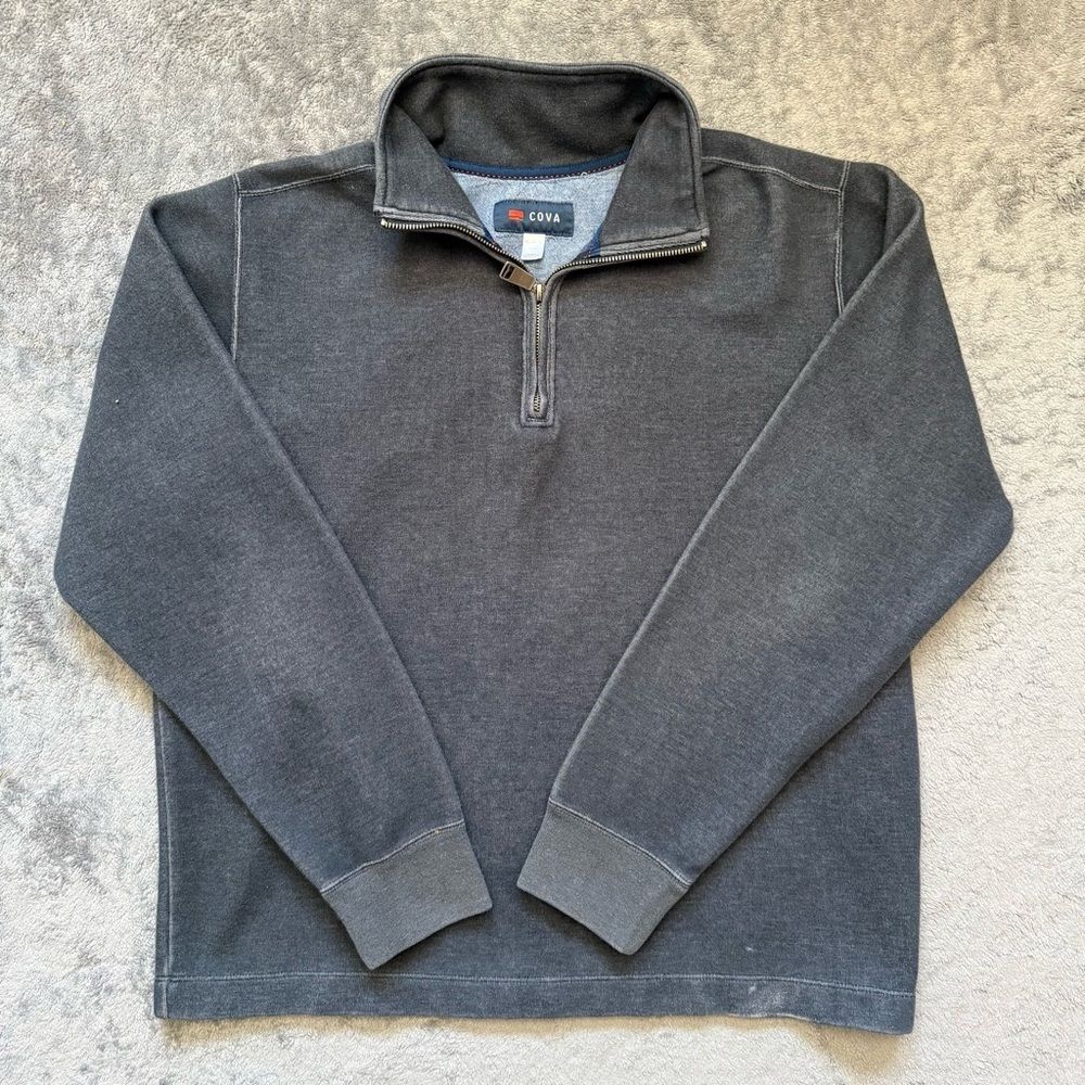 Men's Medium COVA by Jantzen Quarter Deck Fleece 1/4 Pullover
